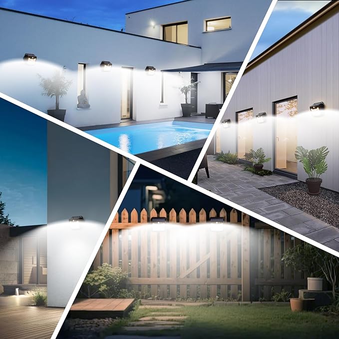 Solar Motion Sensor Lights Outdoor, Owl Shaped Warm White Waterproof Solar Powered Wall Lights, 3 Lighting Modes Security Flood Lights for Outside Deck, Fence, Yard, Garden, Step, Porch, Door -10 Pack