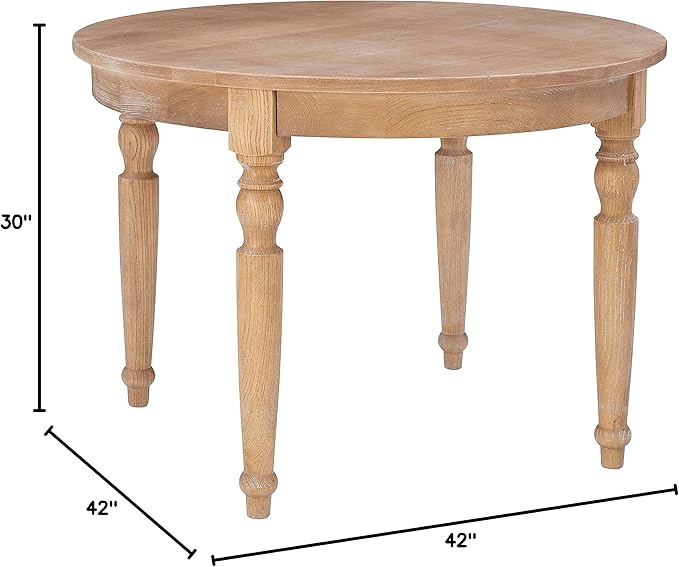 Linon Table, Light Natural Brown, 42 x 42 x 30