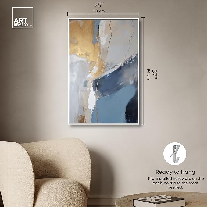 Art Remedy This Close Canvas Timeless Abstract Wall Art, White Frame, 24" x 36"