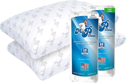 MyPillow Bedding Bed Pillows for Sleeping King Size, Set of 2, Gusseted for Back, Stomach or Side Sleepers - My Pillow Premium Pillow [King, Combo]