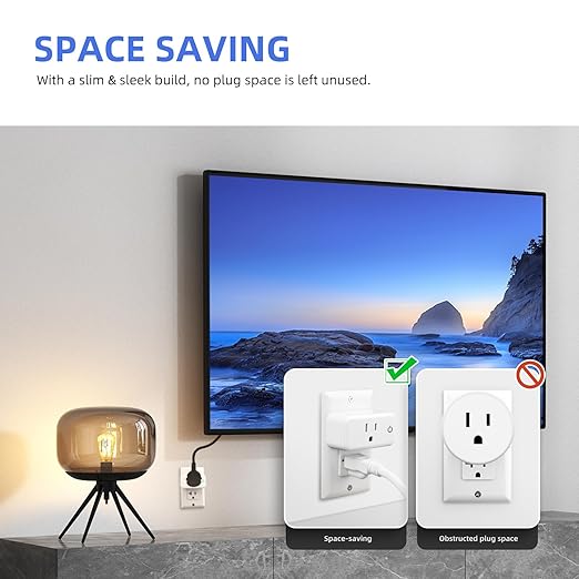 4pcs Smart Plug Mini Bundle with 4pcs 6.0A USB C Wall Outlet
