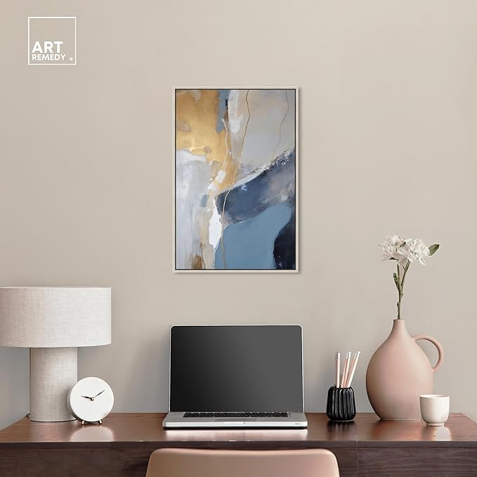 Art Remedy This Close Canvas Timeless Abstract Wall Art, Silver Frame, 16" x 24"