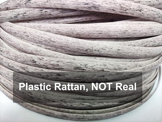 Feyart 25m/82ft 8.5mm Grey Wicker Repair Kit, PE Rattan Repair Kit for Wicker Chair Fixing, Patio Furniture Repair