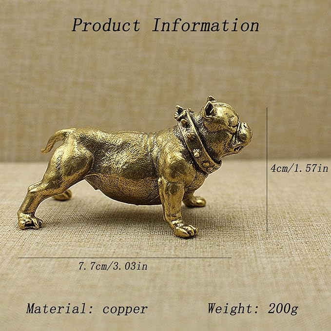 Bulldog Statues, Home Decor Solid Brass Dog Statue Brass Decorative Objects Home Decor Pit Bull Dog Statues Home Decor Decorative Statues for Offices Desktops Bookshelves