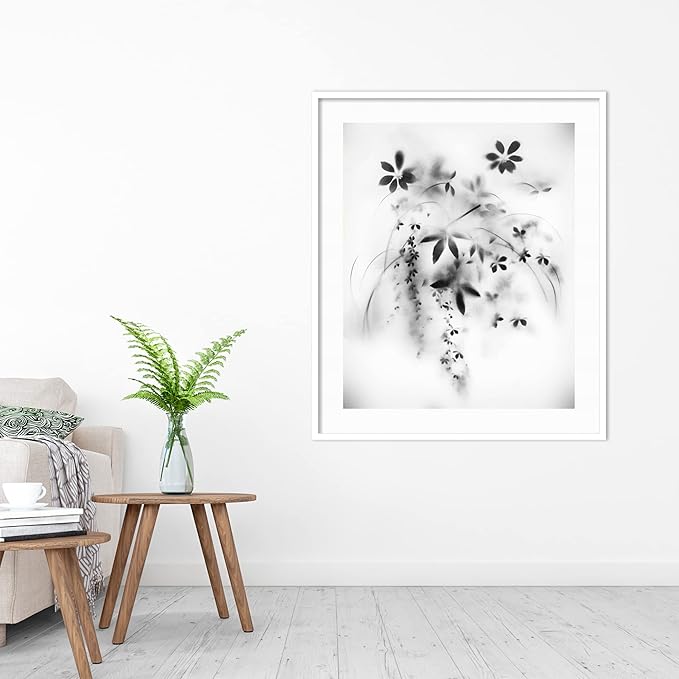 Amanti Art Framed Wall Art Print 41x35 Natural Floral Veil by Teis Albers, Nature Wall Art, Modern Contemporary Decor, Oversize Poster Painting Artwork for Living Room, Bedroom, Bathroom, Kitchen,