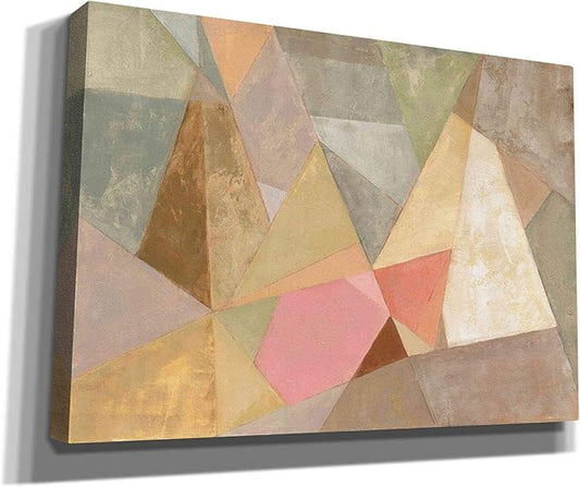 Epic Graffiti 'Geometric Abstract' by Silvia Vassileva, Canvas Wall Art, 26"x18"