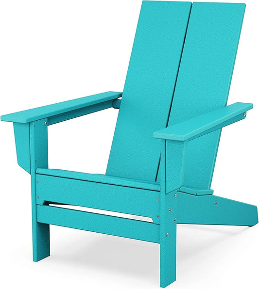 POLYWOOD Contemporary Modern Adirondack Chair in Aruba