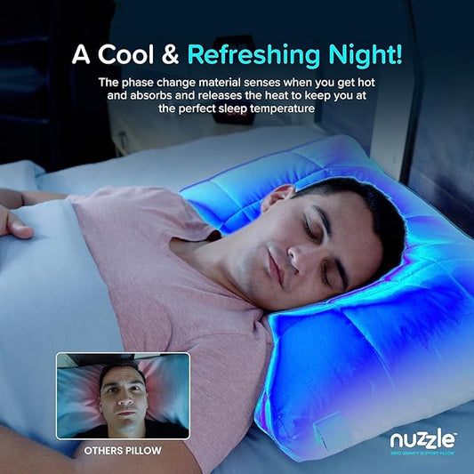Nuzzle Adjustable Firm Pillows Queen Size Set of 2– Hotel Luxury Neck Support, Height Adjust Soft Cooling Pillow for Back, Stomach or Side Sleepers-Home Gift