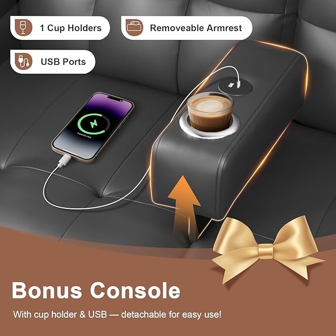 Loveseat Recliner, Oversized Reclining Loveseat, Massage Reclining Sofa With USB Port & Storage & Cup Holders, Recliner Couch, RV Wall Hugger Recliners Loveseat Clearance for Living Room & RV Camper