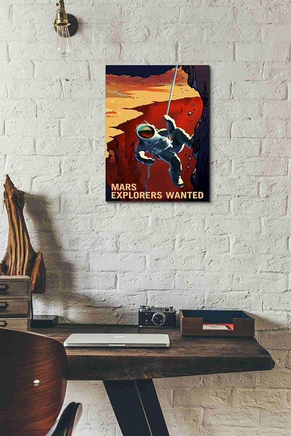 Epic Graffiti 'Mars Explorer Series: Explorers Wanted' Space Canvas Wall Art 12' x 18'