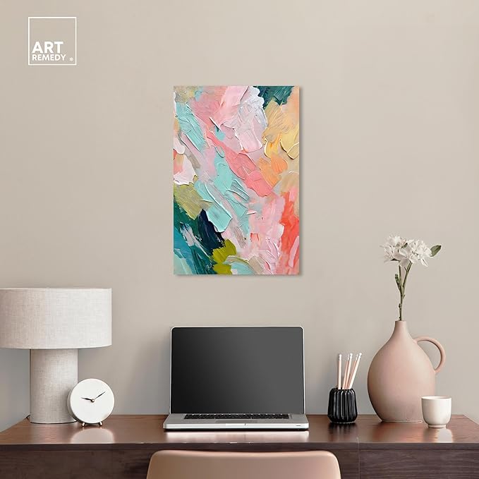Art Remedy Pastel Layers Canvas Pastel Wall Art, Gallery Wrapped, 16" x 24"