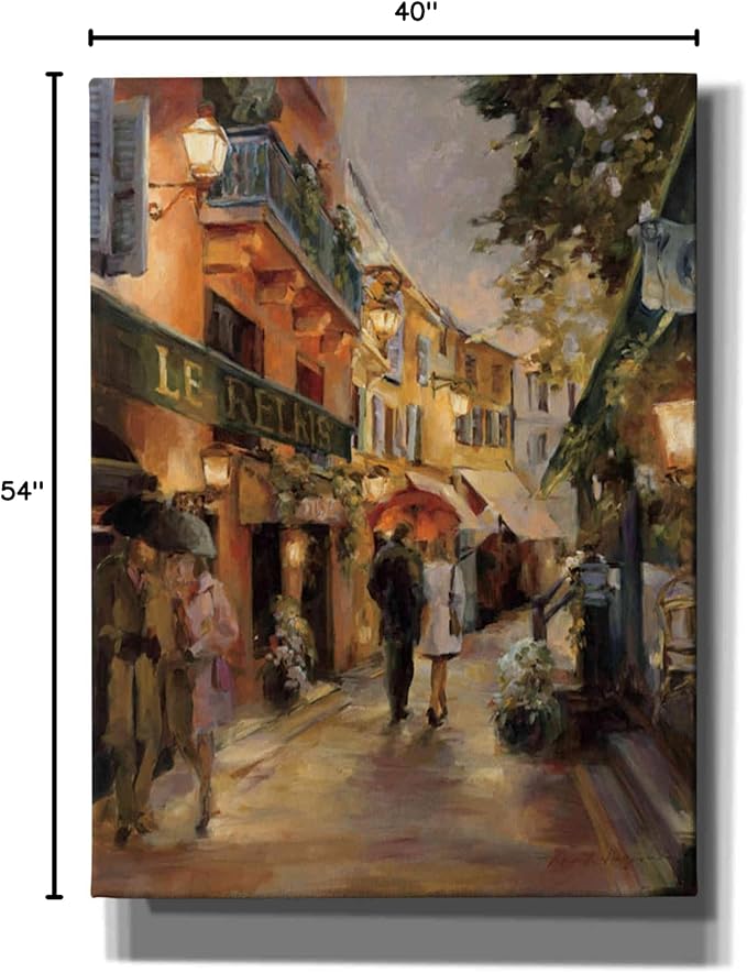 Epic Graffiti 'Evening in Paris' by Marilyn Hageman, Canvas Wall Art, 40"x54"