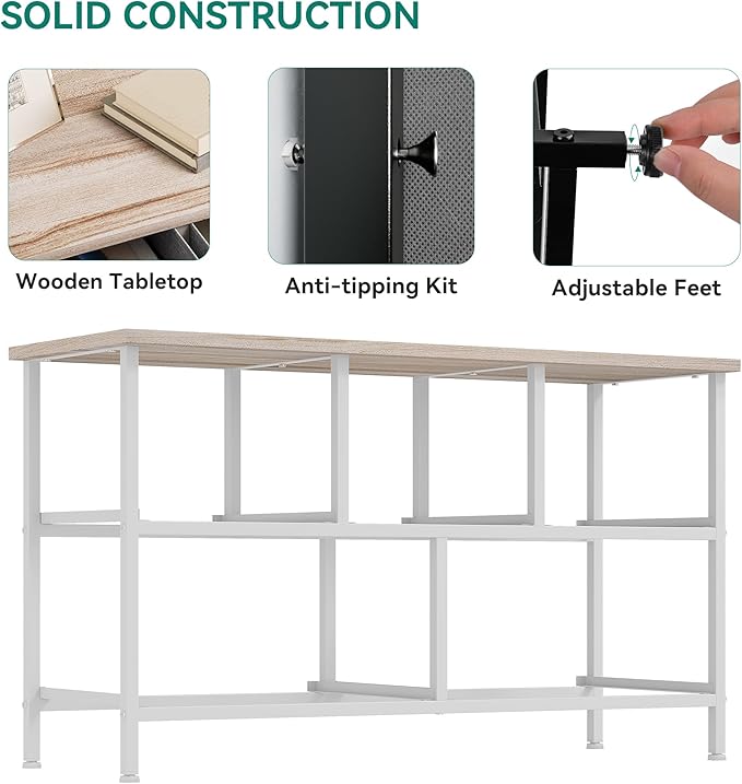 YITAHOME Dresser with 5 Drawers - Fabric Storage Tower, Organizer Unit for Bedroom, Living Room, Closets - Sturdy Steel Frame, Wooden Top