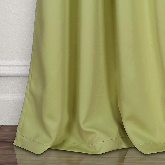 Lush Decor Insulated Grommet Blackout Window Curtain Panels, Pair, 52" W x 84" L, Sage - Classic Modern Design - Chic Window Decor - Long Curtains For Living Room, Bedroom, Or Dining Room