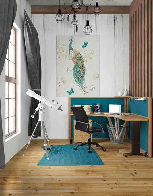 Epic Graffiti 'Ornate Peacock XA' by Daphne Brissonet, Canvas Wall Art, 26"x40"
