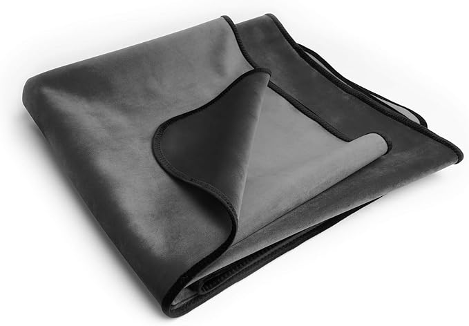 Avana Waterproof Throw - Sensual Blanket for Adults - Made in The USA - Small Size, Micro-Velvet Grey