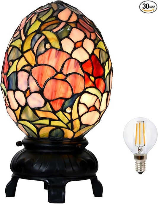 Egg Lamp - 12" H - Stained Glass Lamp - Unique Lamps - Tiffany Lamp Style (Egg lamp)