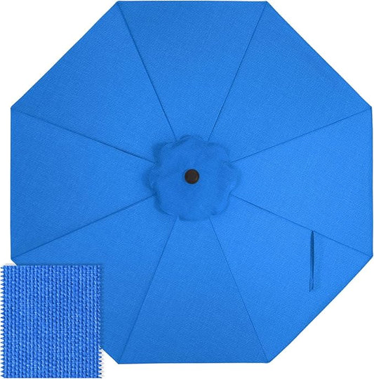 ABCCANOPY OLEFIN® 5-Year Non Fading 9FT Patio Umbrella Replacement Canopy Only (Sky Blue)