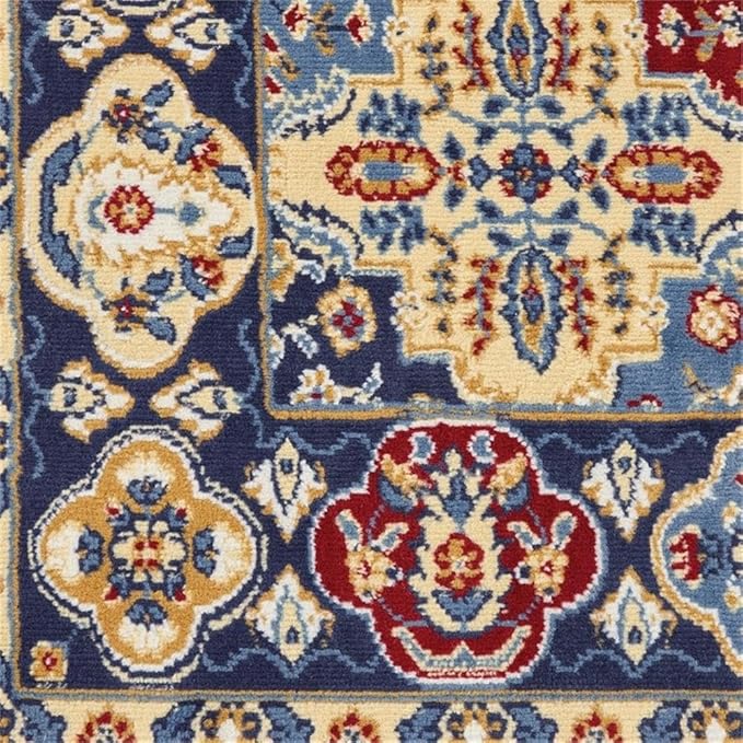 Nourison Home Grafix Multicolor 2'3" x 7'6" Area Rug - Easy Clean, Non Shedding, Bed Room, Living Room, Dining Room, Kitchen (8' Runner)
