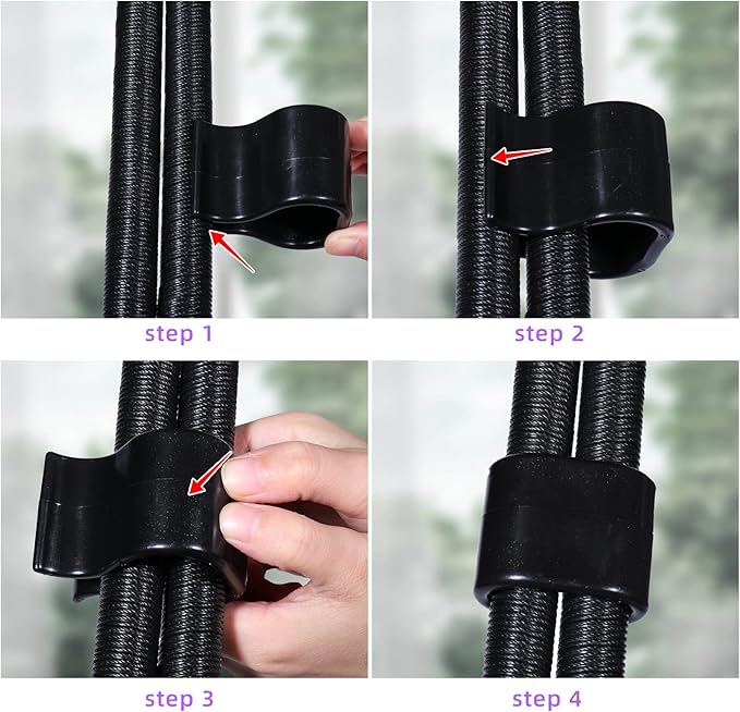 SUQ I OME Pack of 10 Outdoor Patio Garden Wicker Rattan Furniture Aligment Sofa Rattan Chair Fastners Clip Sectional Connector - Non Slip (1.74 inches,Small)