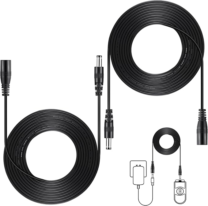 Feekoon 2 Pack Extension Cable Compatible with Moen 920-003, 25ft Weatherproof Power Extension Cable Compatible with Moen 900-001 900-002 900-006 Flo Smart Water Monitor and Automatic Shutoff Sensor