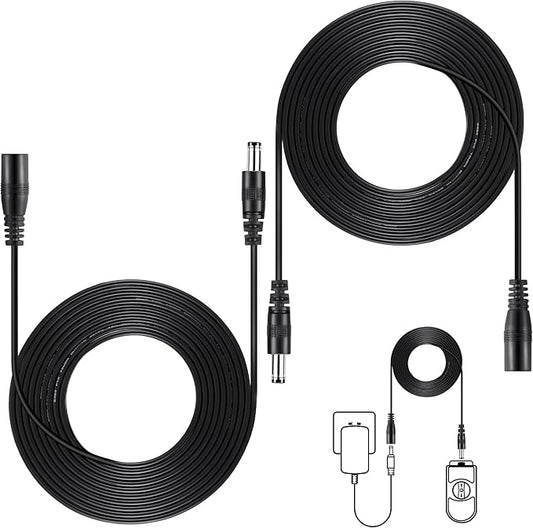 Feekoon 2 Pack Extension Cable Compatible with Moen 920-003, 25ft Weatherproof Power Extension Cable Compatible with Moen 900-001 900-002 900-006 Flo Smart Water Monitor and Automatic Shutoff Sensor