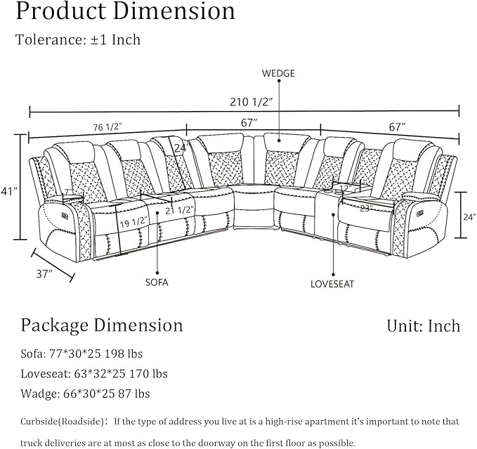Power Reclinier Sectional Sofa,Brown Red Leather Reclining Sectional Modular Sofa,L Shaped Leather Couch with LED Lights/USB Charger/Cup Holders/Storage Console/Coffee Table(L)