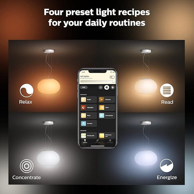 Philips Hue Flourish Ceiling Pendant LED - White (4090631U9)