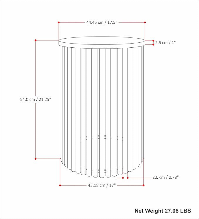 SIMPLIHOME Demy Metal Accent Table - 18 inch Wide Solid Metal Round Side Table with White Genuine Marble Top and Black Metal Base, Industrial End Table for Living Room with Compact Design, Assembled