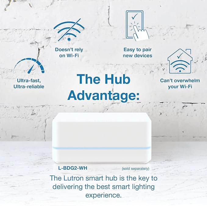 Lutron Caséta Motion Sensor, Occupancy/Multi-Location, with Smart Dimmer Switch | White