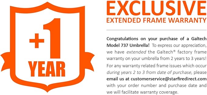 9-Foot Galtech (Model 737) Deluxe Auto-Tilt Umbrella with Antique Bronze Frame and Sunbrella Fabric Fern (Includes Extended Frame Warrantee)