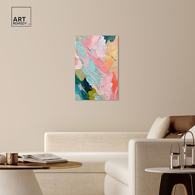 Art Remedy Pastel Layers Canvas Pastel Wall Art, Gallery Wrapped, 24" x 36"