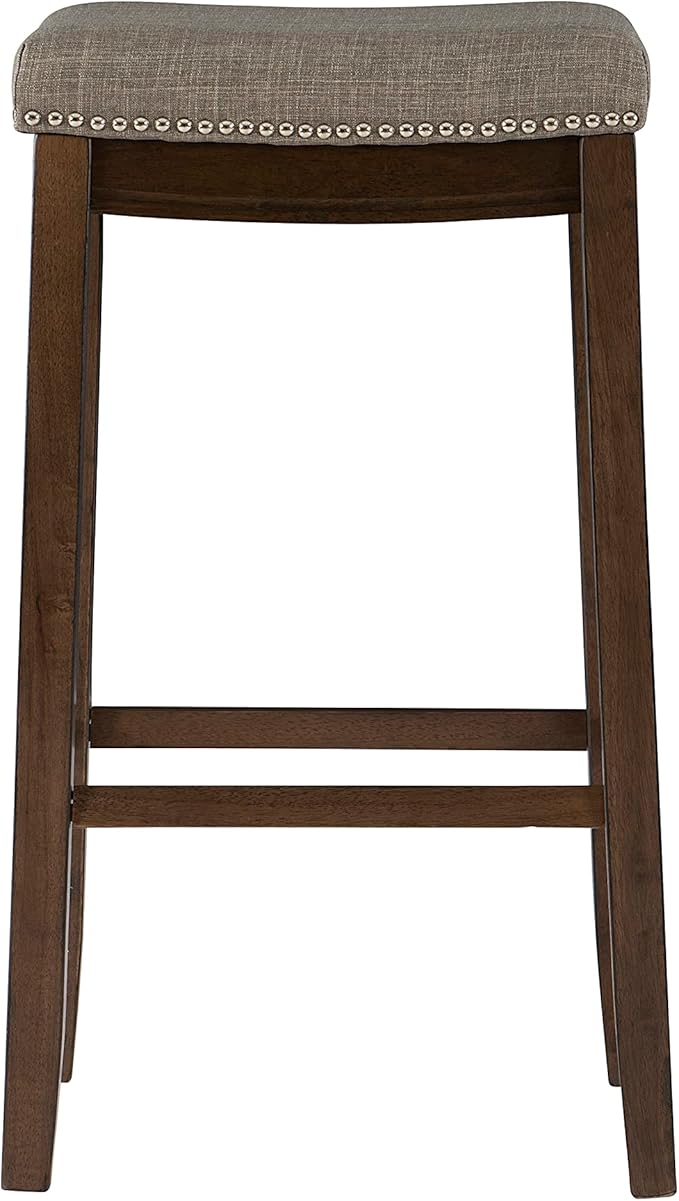 Linon Home Décor Kingston Rustic Backless Bar Stool,