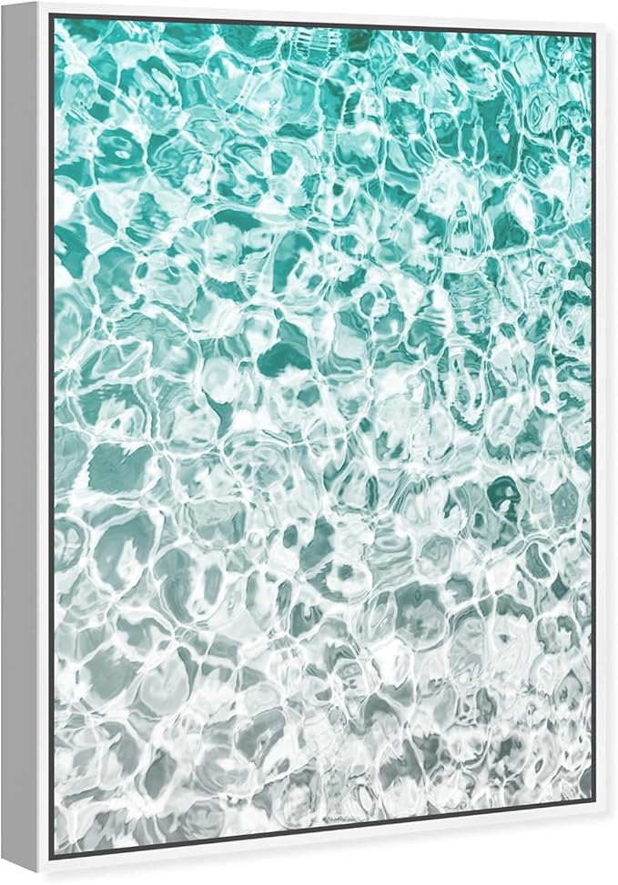 The Oliver Gal Artist Co. Nautical and Coastal Wall Art Framed Canvas Prints 'Clear Aqua Waters' Coastal