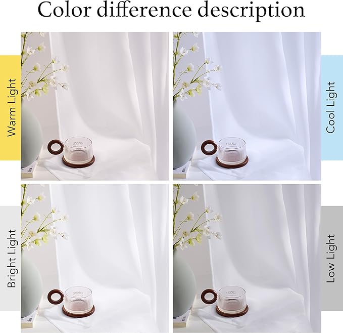 NICETOWN White Sheer Curtains 84 inch Length 2 Panels, Rod Pocket Soft Lightweight Drapes Voile Sheer Air & Breathable Window Treatments for Bedroom, W42 x L84