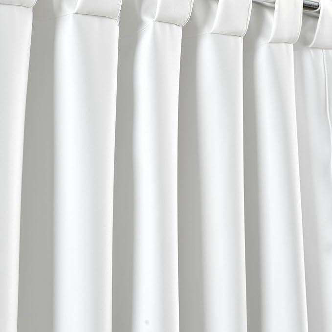 Lush Decor Zuri Flora Light Filtering Window Curtain Panel Pair, 63" Long x 52" Wide, Navy