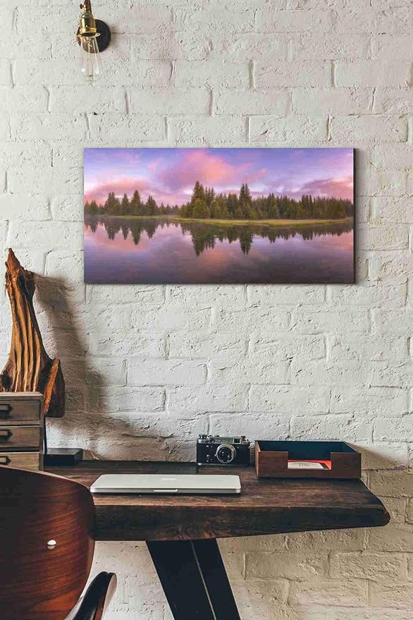 Epic Graffiti 'Snake River Sunrise' by Darren White, Canvas Wall Art, 12"x24"
