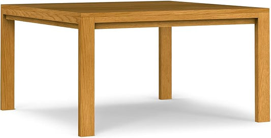 SIMPLIHOME Wilson Dining Table - 54 inch Wide Solid Wood Oak Veneer Square Table, Transitional Style for Dining Room or Kitchen with Thick, Straight Legs and Spacious Top, Seats 8