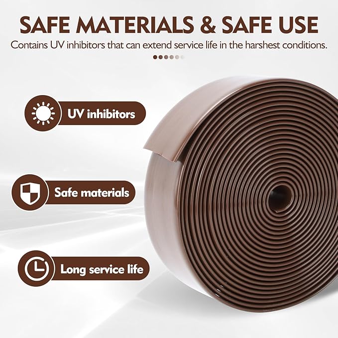 LukLoy 2" Wide 20ft Long Vinyl Straps for Patio Chairs Repair DIY + 20 Rivets, Replacement Straps for Lawn Chairs Patio Garden Balcony Outdoor Lounge Dining Furniture Repair, Brown