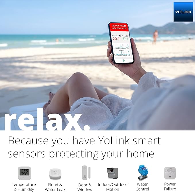 YoLink Smart Thermostat, Now Heat Pump Compatible, Android & iOS App, YoLink Hub Included