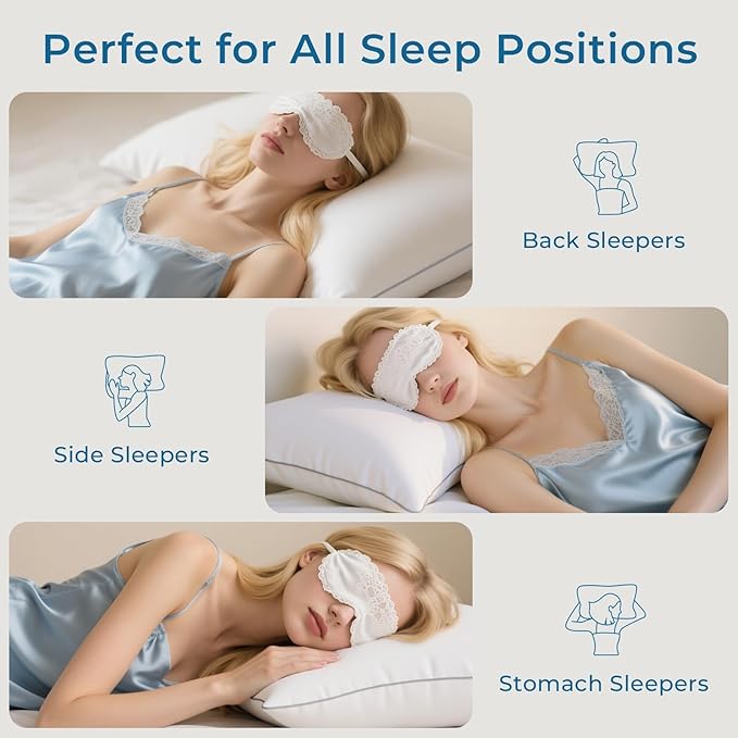 Sasttie King Size Pillows Set of 2, Bed Pillows for Side, Back, and Stomach Sleepers - Oeko-Tex Certified Supportive Down Alternative Plump Filling - Hotel Quality and Machine Washable, 2 Pack