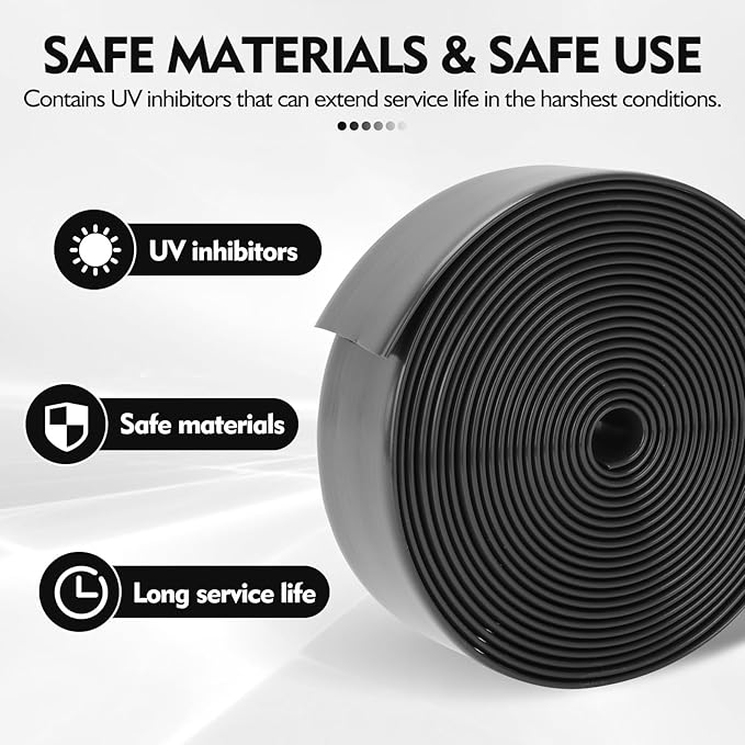 LukLoy 50ft Long Vinyl Straps for Patio Chairs Repair 2" Wide Patio Furniture Replacement Straps, Black