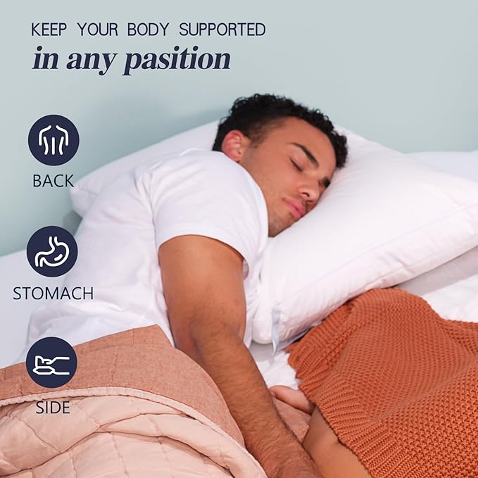 Nuzzle King Size Pillows Set of 4 Adjustable Firm Pillows, Luxury Hotel Collection Bed Pillows – Best Adjust Height Soft Cooling Pillows for Back, Stomach and Side Sleepers