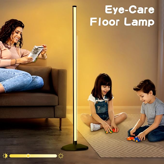 Corner Floor Lamp, Smart RGB LED Corner Lamp,16 Million Colors Changing LED Floor Lamp with App Control,Music Sync & Timer Mood Lighting for Living Room,Smart Floor Lamp-2PK