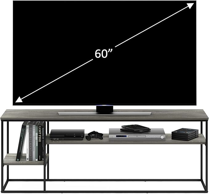 Furinno Moretti Modern Lifestyle TV Stand, French Oak Grey