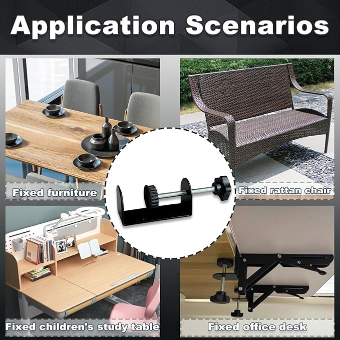 4 Sets Patio Furniture Clips, Adjustable Sectional Couch Sofa Funiture Clamps, Sectional Patio Couches Clips 3in Outdoor Wicker Furniture Clips