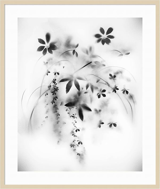 Amanti Art Framed Wall Art Print 41x35 Natural Floral Veil by Teis Albers, Nature Wall Art, Modern Contemporary Decor, Oversize Poster Painting Artwork for Living Room, Bedroom, Bathroom, Kitchen,