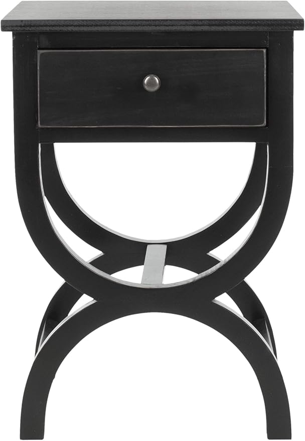 SAFAVIEH Home Collection Maxine Black 1-Drawer Acccent Table