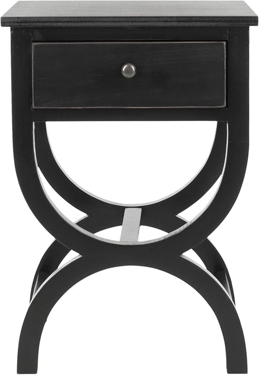 SAFAVIEH Home Collection Maxine Black 1-Drawer Acccent Table