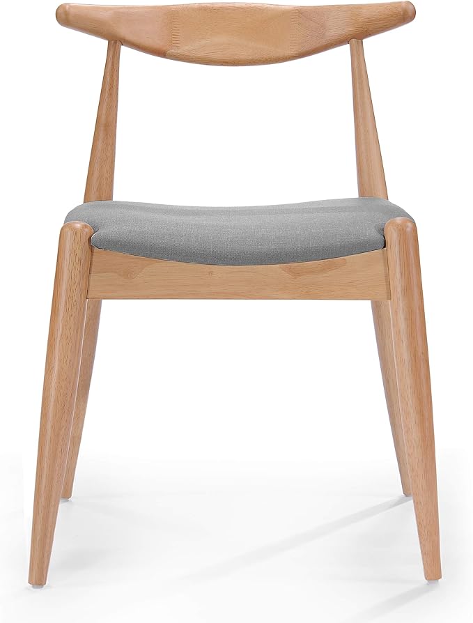 Christopher Knight Home Francie Fabric with Oak Finish Dining Chairs, 2-Pcs Set, Beige